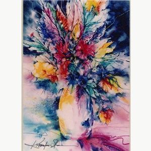 Vase Of Flowers - print in acid free mat